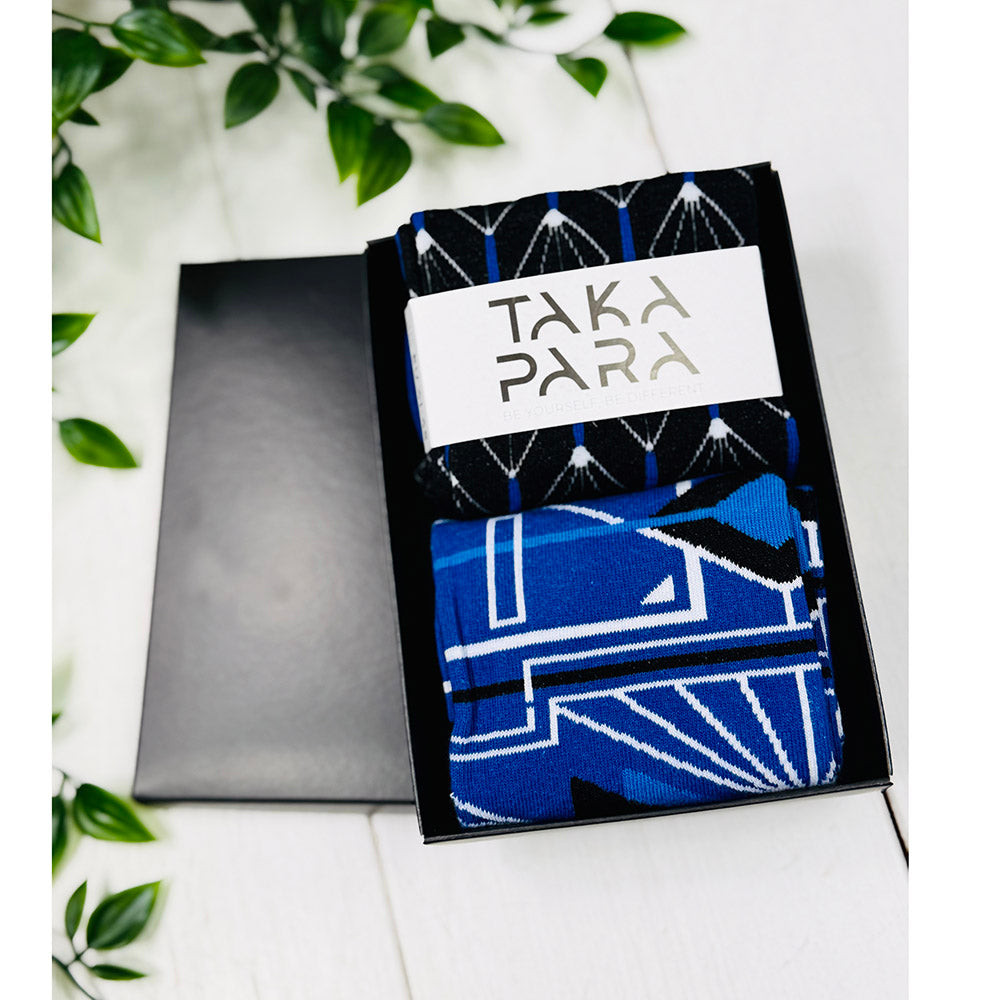 Sukat lahjalaatikossa ⎪ Art Deco Blue ⎪ Takapara