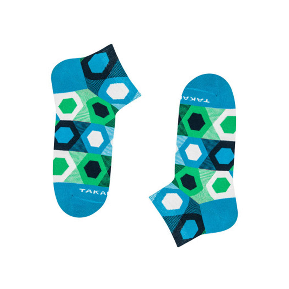 Blue patterned ankle socks ⎪ N1M3⎪Takapara