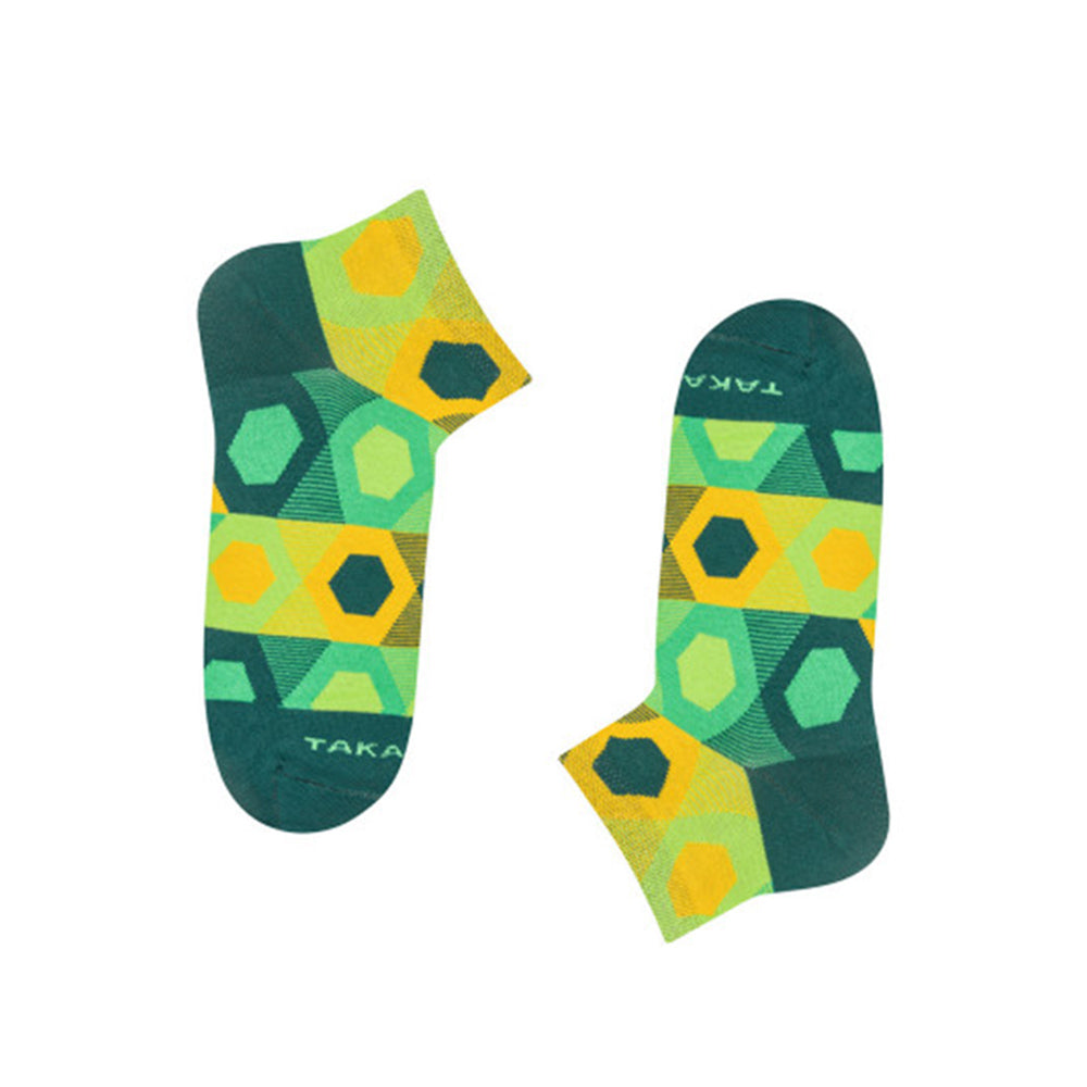 Grüne gemusterte Knöchelsocken ⎪ N1M4⎪Takapara