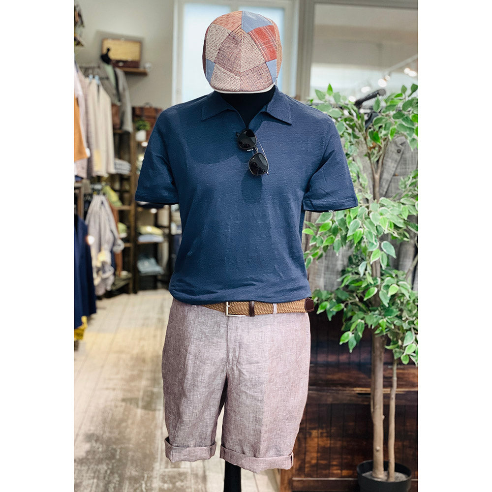 Tummansininen pellava pikeepaita ⎪ Tommaso ⎪ Xagon Man