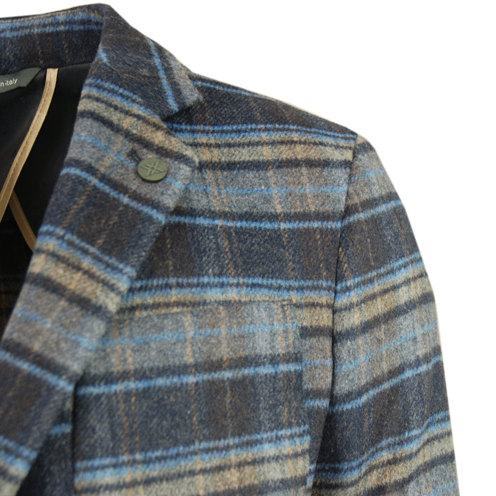 Blue checkered blazer ⎪ Foggia ⎪ Xagon Man