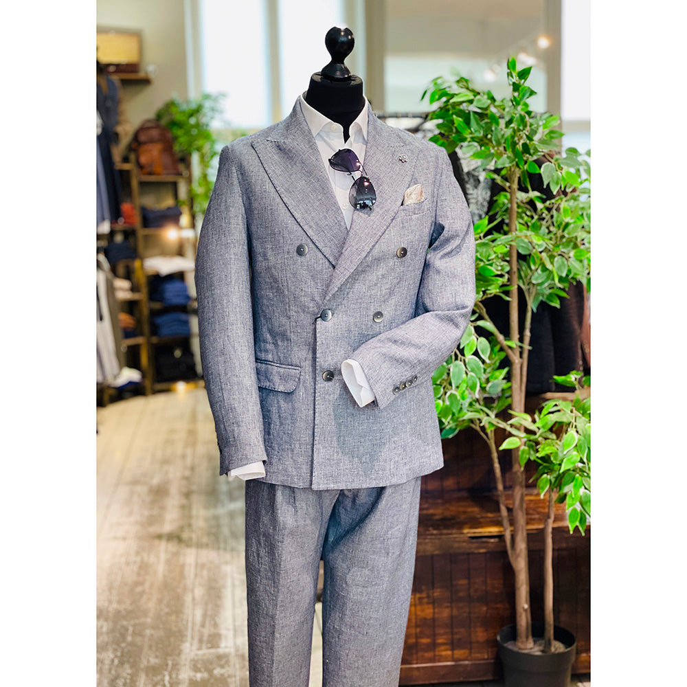 Blue Linen Trousers ⎪ Linen Suit Teramo ⎪ Xagon Man
