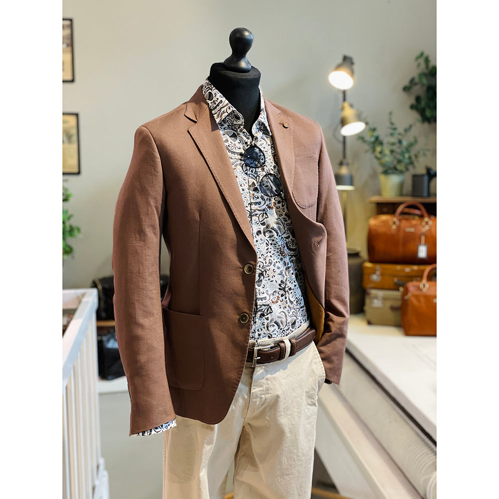 Brauner Leinenblazer ⎪ Leinenanzug ⎪ Xagon Man