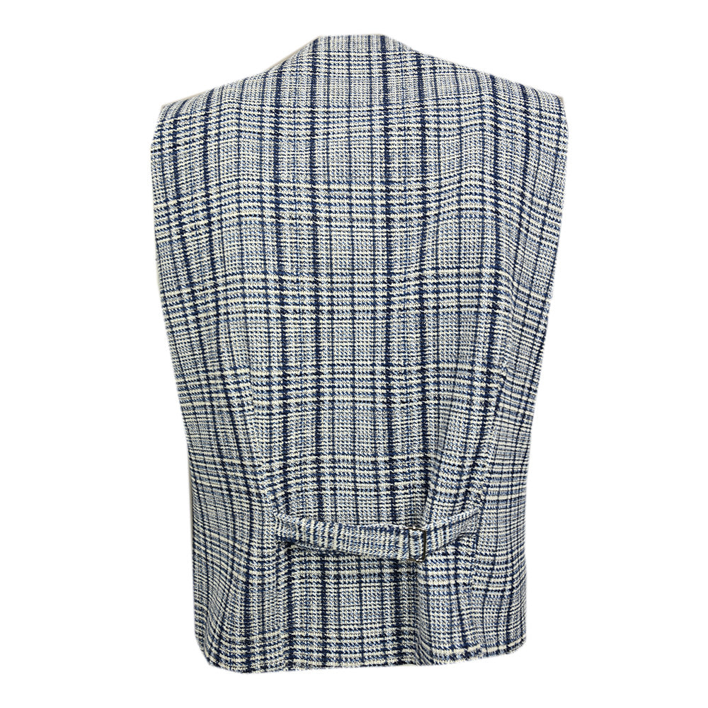 Sininen / Vaaleanharmaa ruudullinen liivi⎪ Savona ⎪ Xagon Man