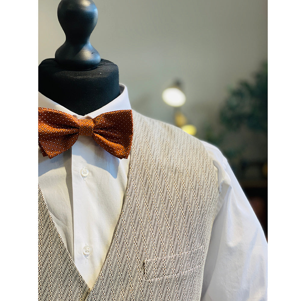 Beige striped waistcoat⎪ Crotone ⎪ Xagon Man