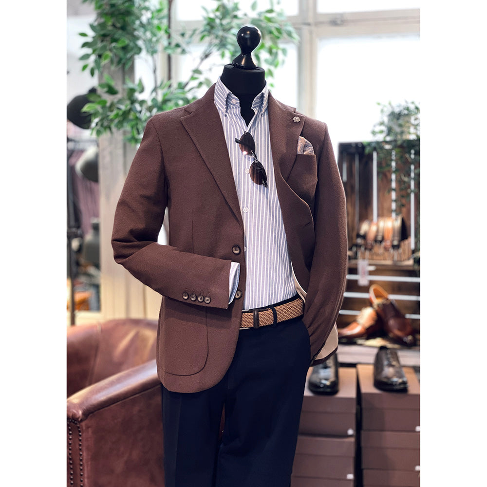 Brown knitted blazer ⎪ Saronno ⎪ Xagon Man