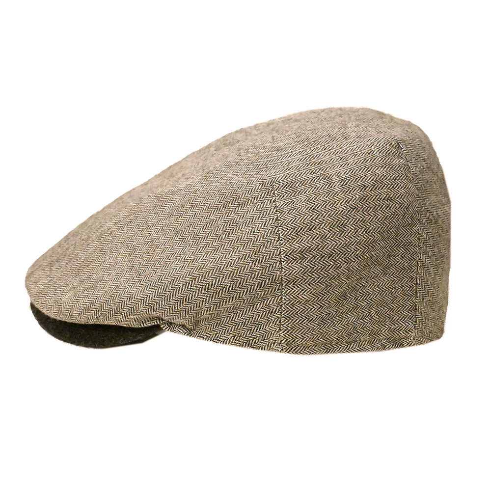 Vaaleanruskea kalanruotokuvioinen flat cap ⎪ Montà⎪ Xagon Man