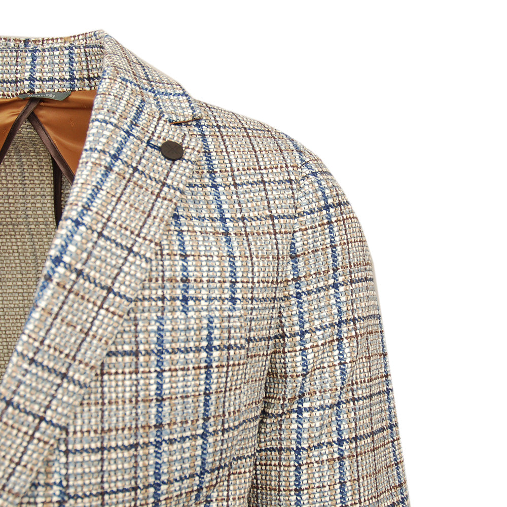 Blauer/Brauner karierter Blazer ⎪ Fermo ⎪ Xagon Man