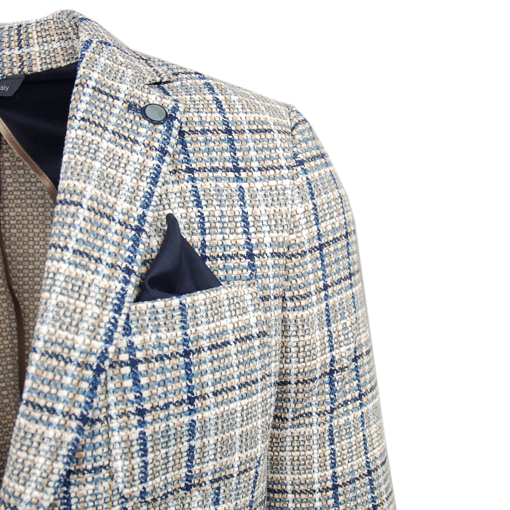 Hellblauer karierter Blazer ⎪ Fermo ⎪ Xagon Man