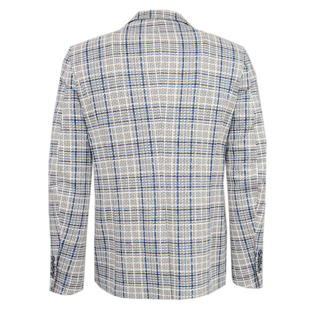 Hellblauer karierter Blazer ⎪ Fermo ⎪ Xagon Man