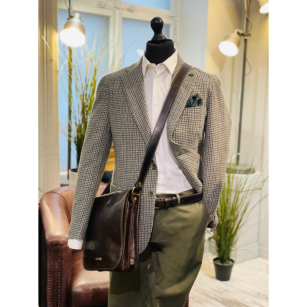 Brauner / Blauer karierter Blazer ⎪ Fermo⎪ Xagon Man
