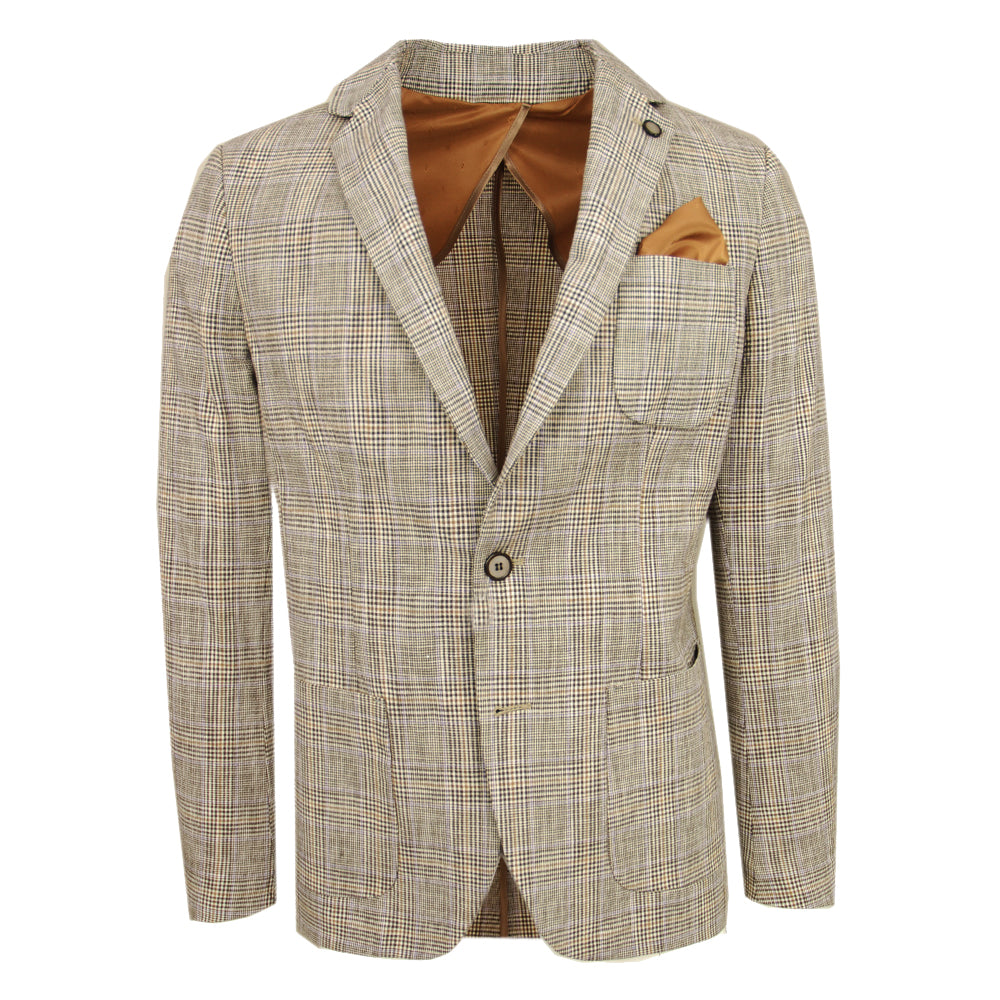 Hellbrauner karierter Blazer ⎪ Xagon Man