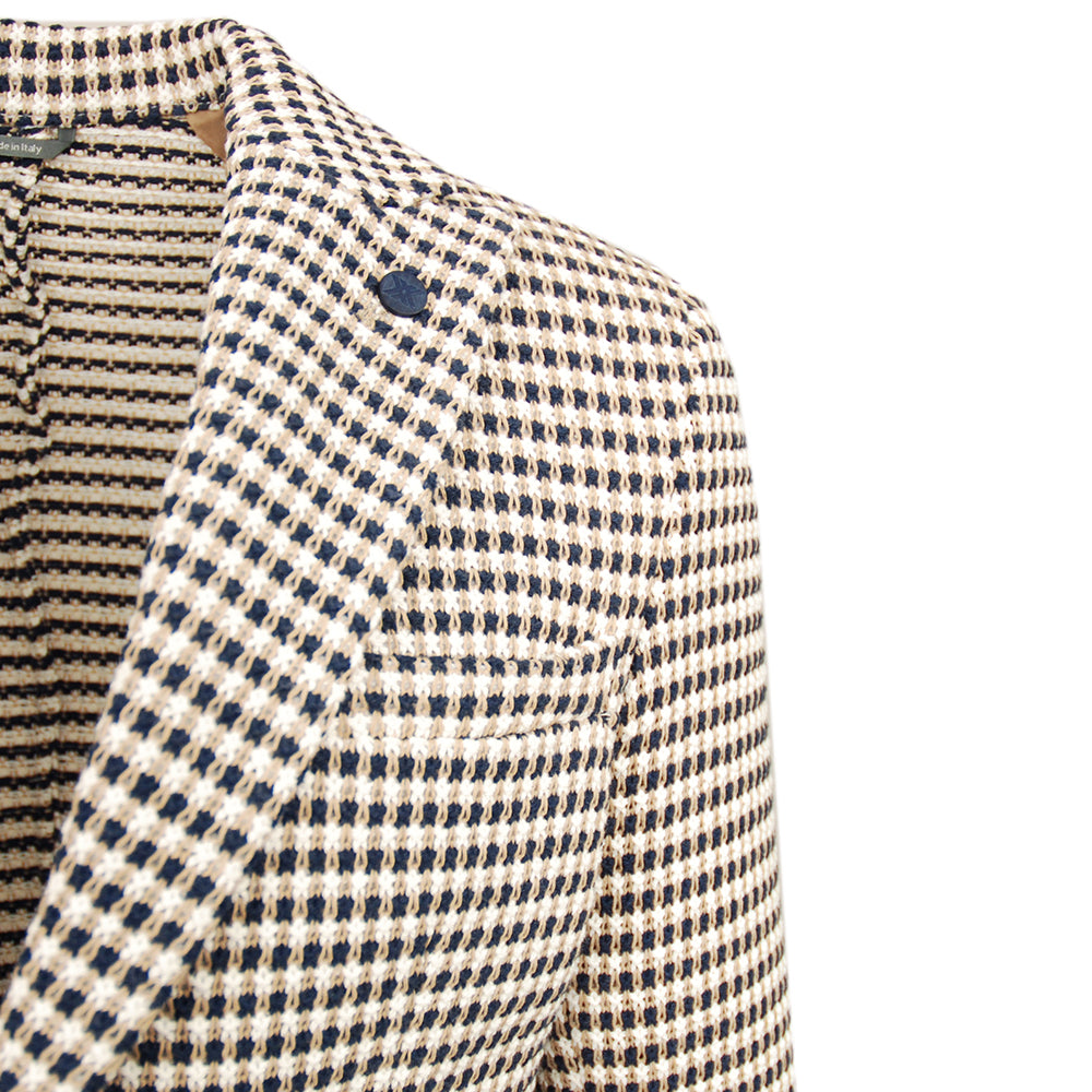 Blue / Beige patterned blazer ⎪ Xagon Man