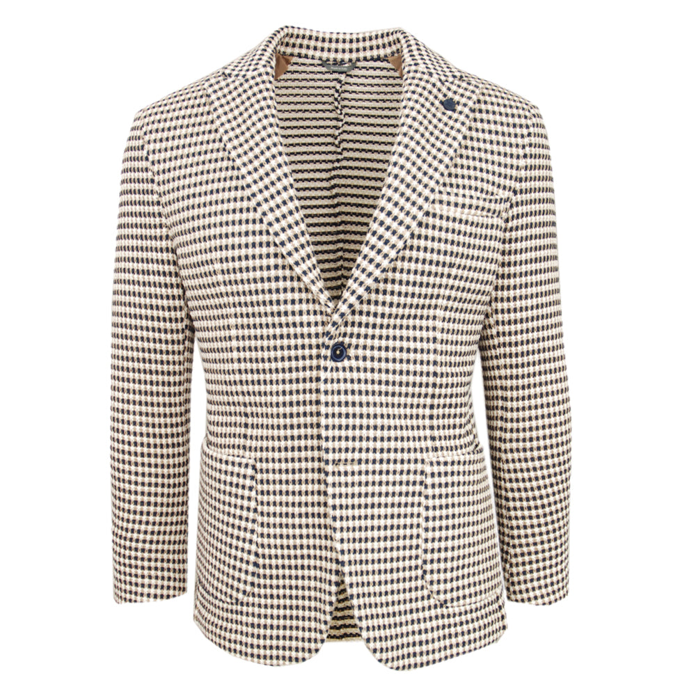 Blue / Beige patterned blazer ⎪ Xagon Man