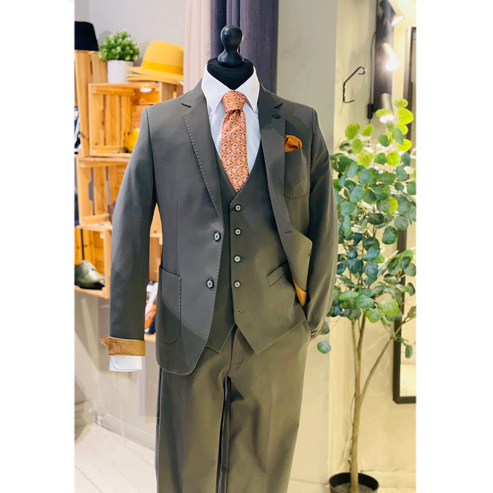 Olive green blazer⎪ Classic Punto Stretch⎪ Xagon Man