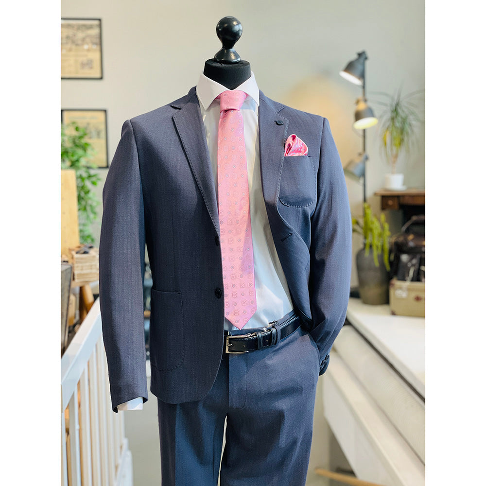 Dunkelblauer Blazer⎪ Fischgrätmuster ⎪ Xagon Man