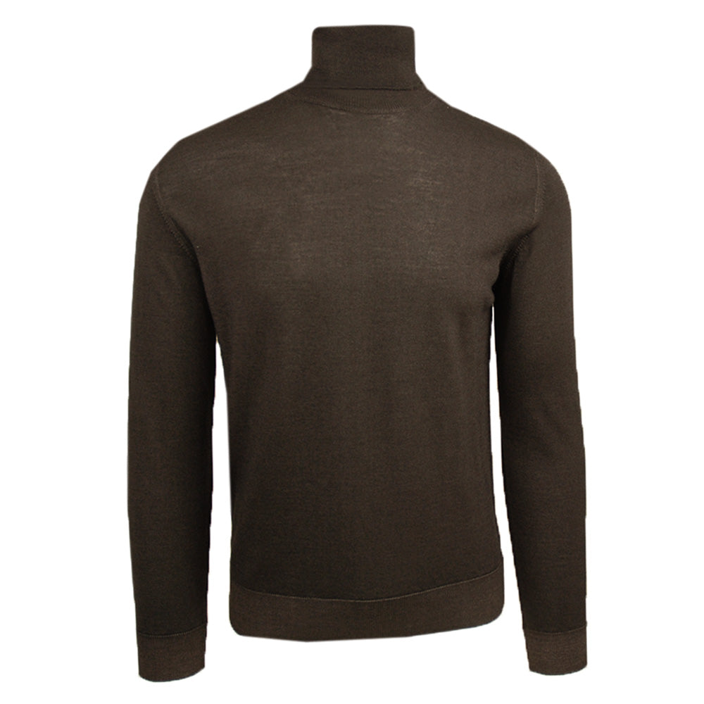 Dunkelbrauner Merinowoll-Rollkragenpullover ⎪ Palermo ⎪ Xagon Man