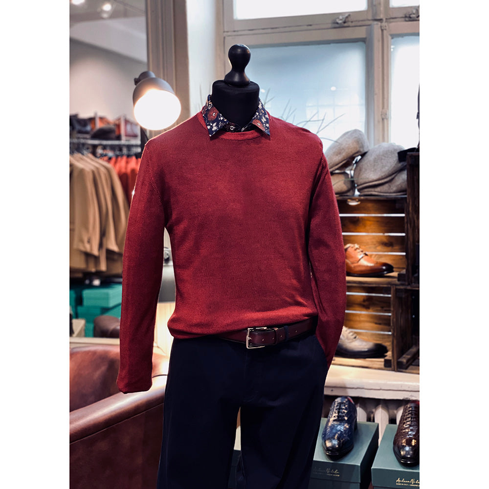 Burgundy merinovilla neulepaita ⎪ Torino ⎪ Xagon Man