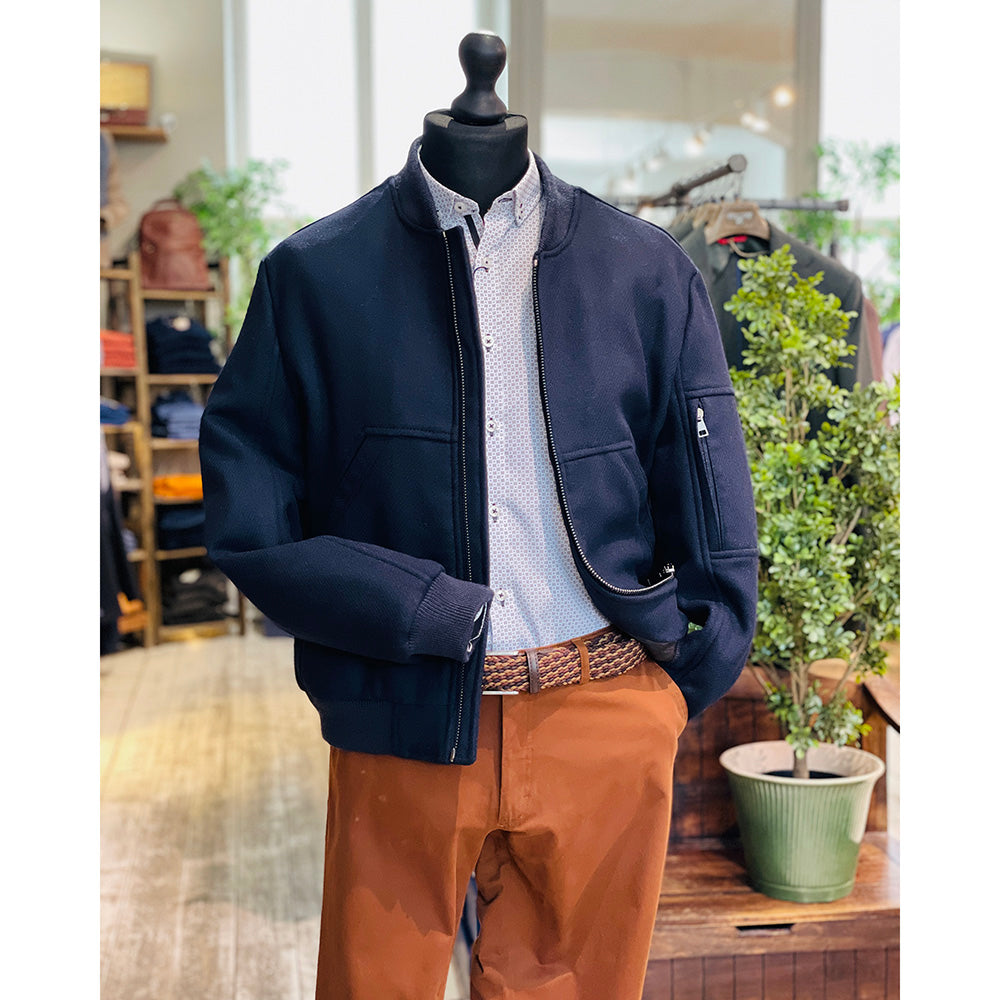 Tummansininen lyhyt päällystakki⎪Orosei ⎪ Xagon Man