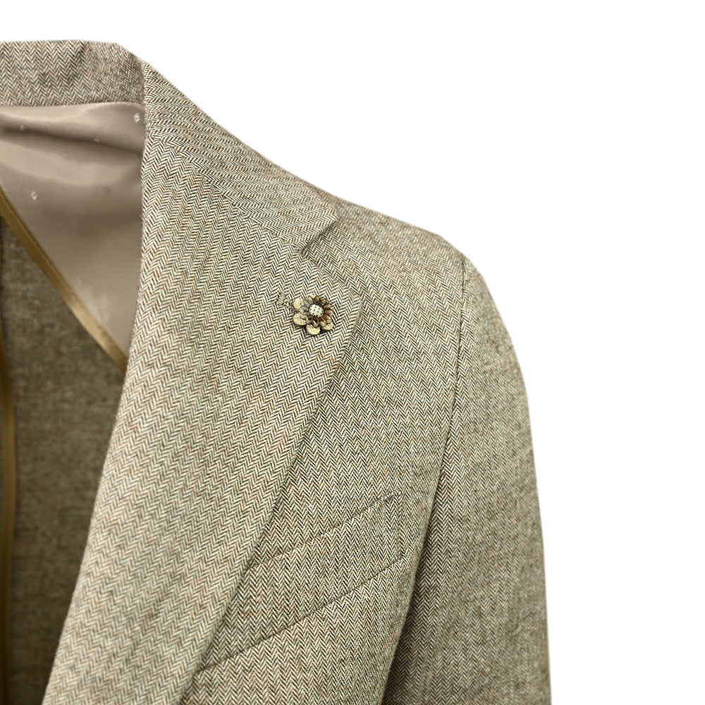 Vaaleanruskea kalanruotokuvioinen bleiseri ⎪ Herringbone ⎪ Xagon Man
