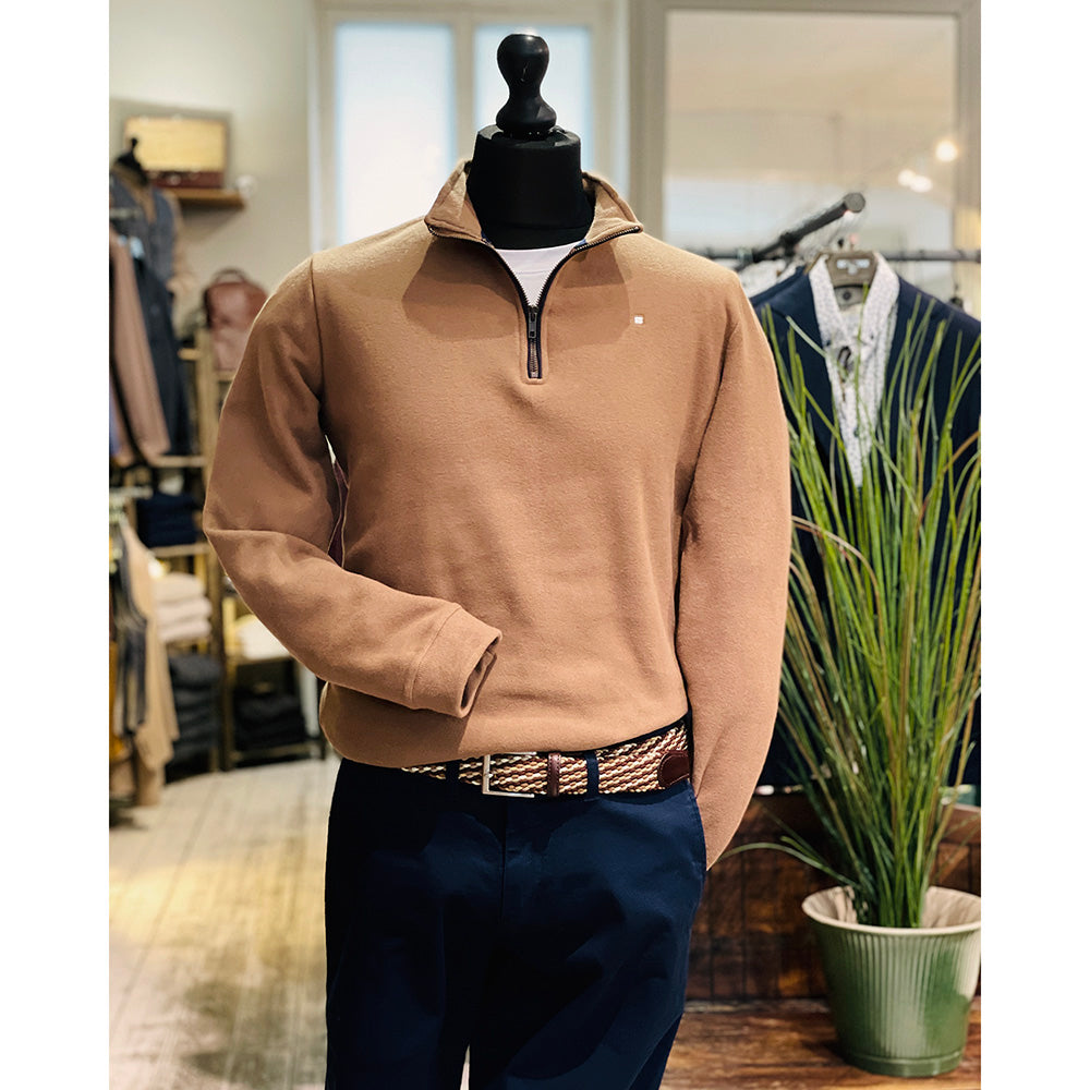 Brown long-sleeved shirt with zipper⎪ Jersey ⎪ Y.S. Original