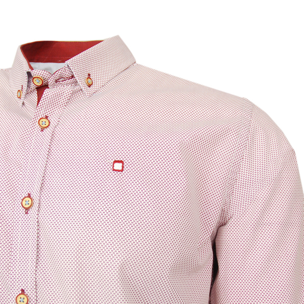 White/ Red patterned collared shirt⎪ Alvaro ⎪ Y.S. Original