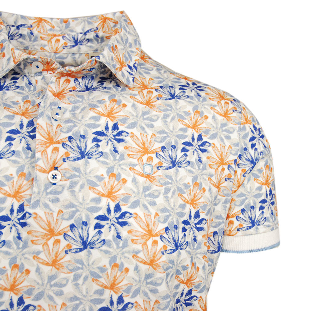 Blue / Orange patterned polo shirt ⎪ Color ⎪ Y.S. Original