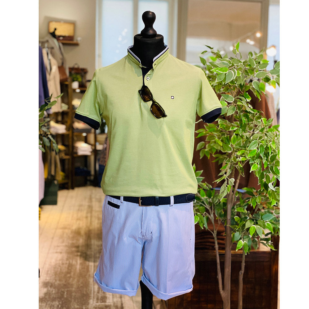 Grüne Poloshirt mit Stehkragen ⎪ Y.S. Original