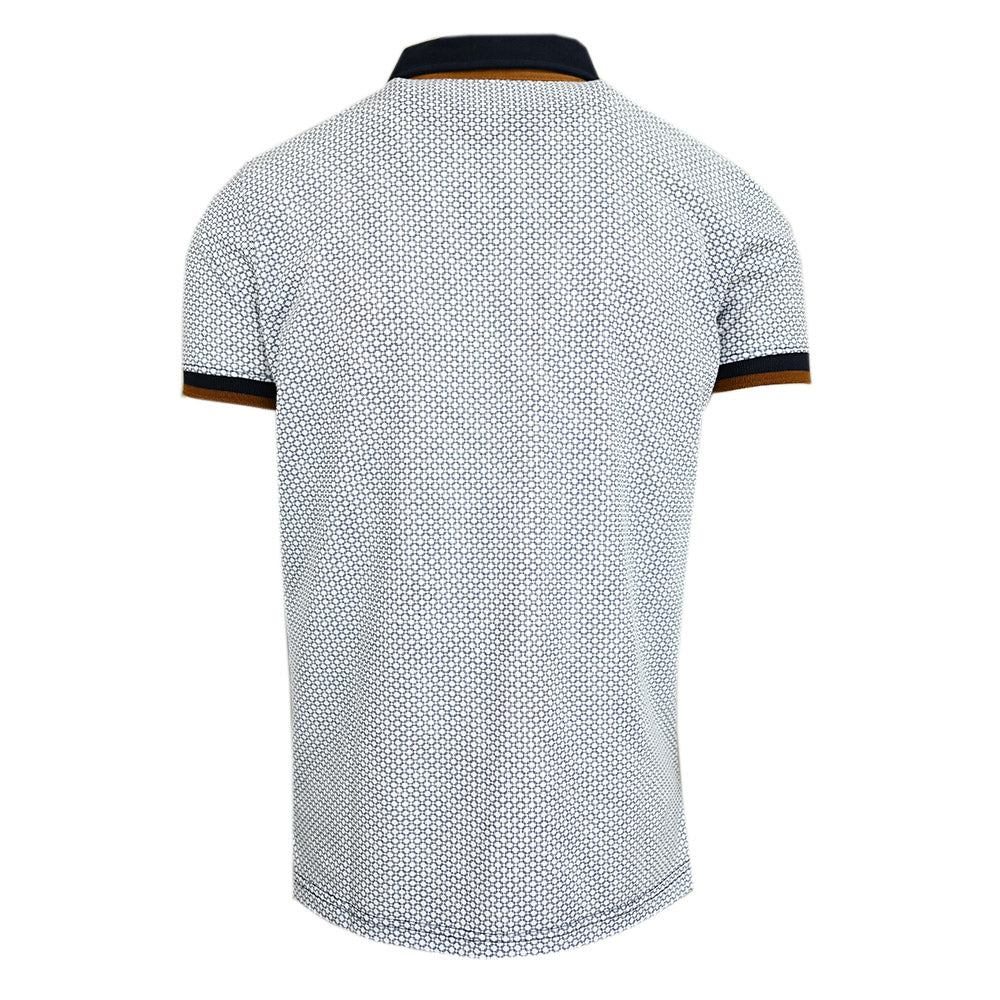 White patterned polo shirt ⎪ Printed ⎪ Y.S. Original