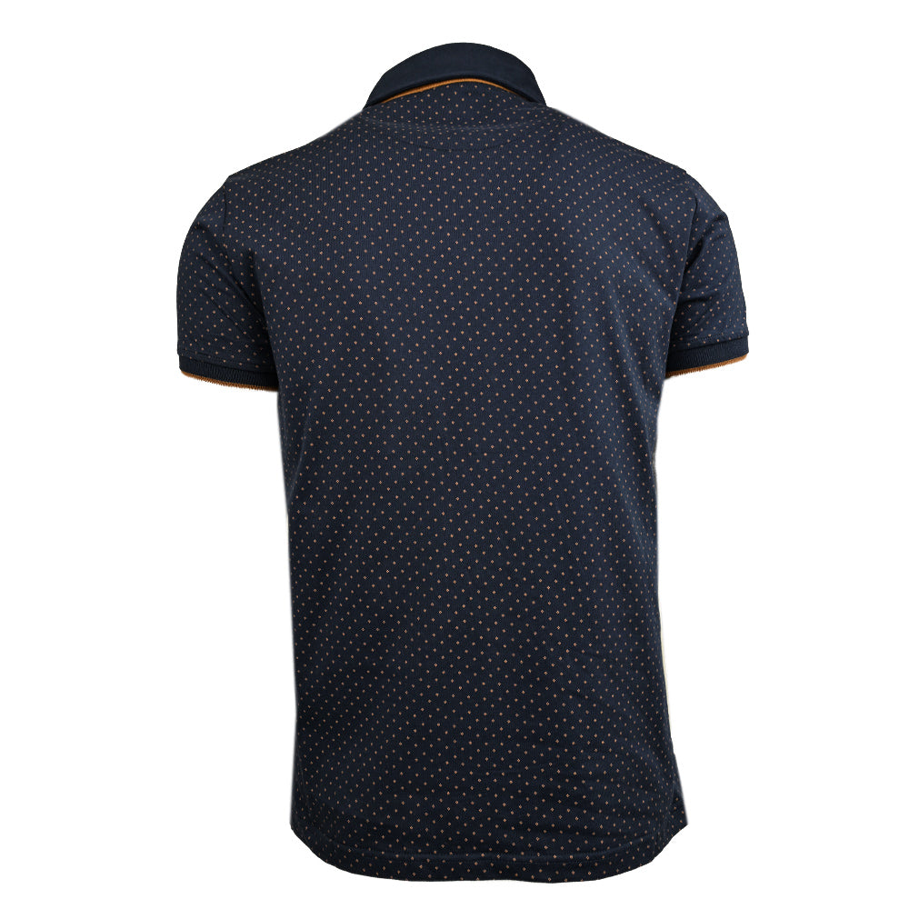 Tummansininen pikeepaita ⎪Brown Pattern ⎪ Y.S. Original