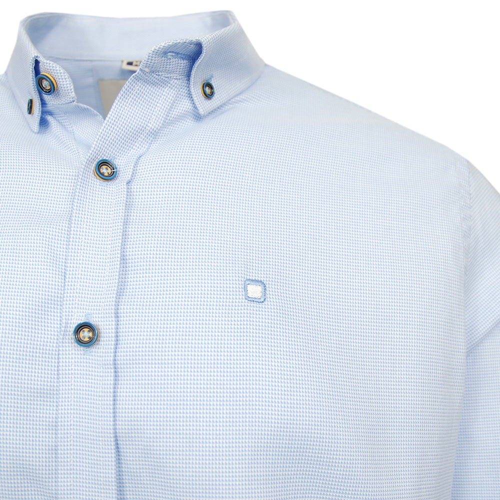 White / Blue patterned dress shirt ⎪ Claus ⎪ Y.S. Original