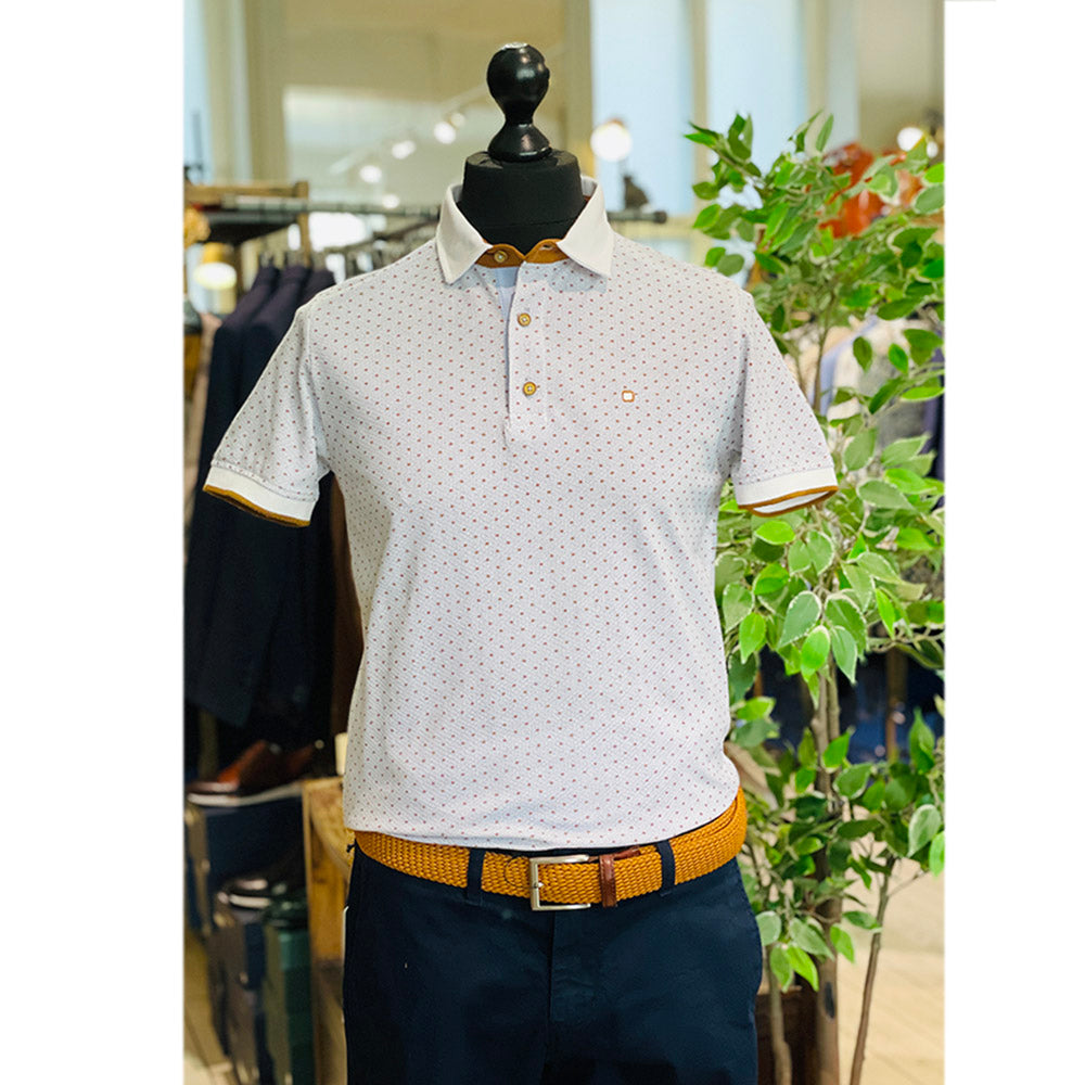Weißes Poloshirt ⎪ Dots ⎪ Y.S. Original
