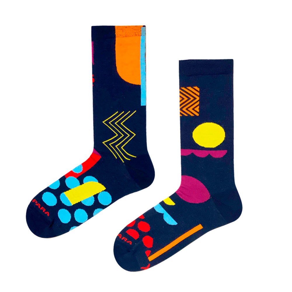 Tummansiniset kuviolliset sukat⎪Abstract⎪ Takapara