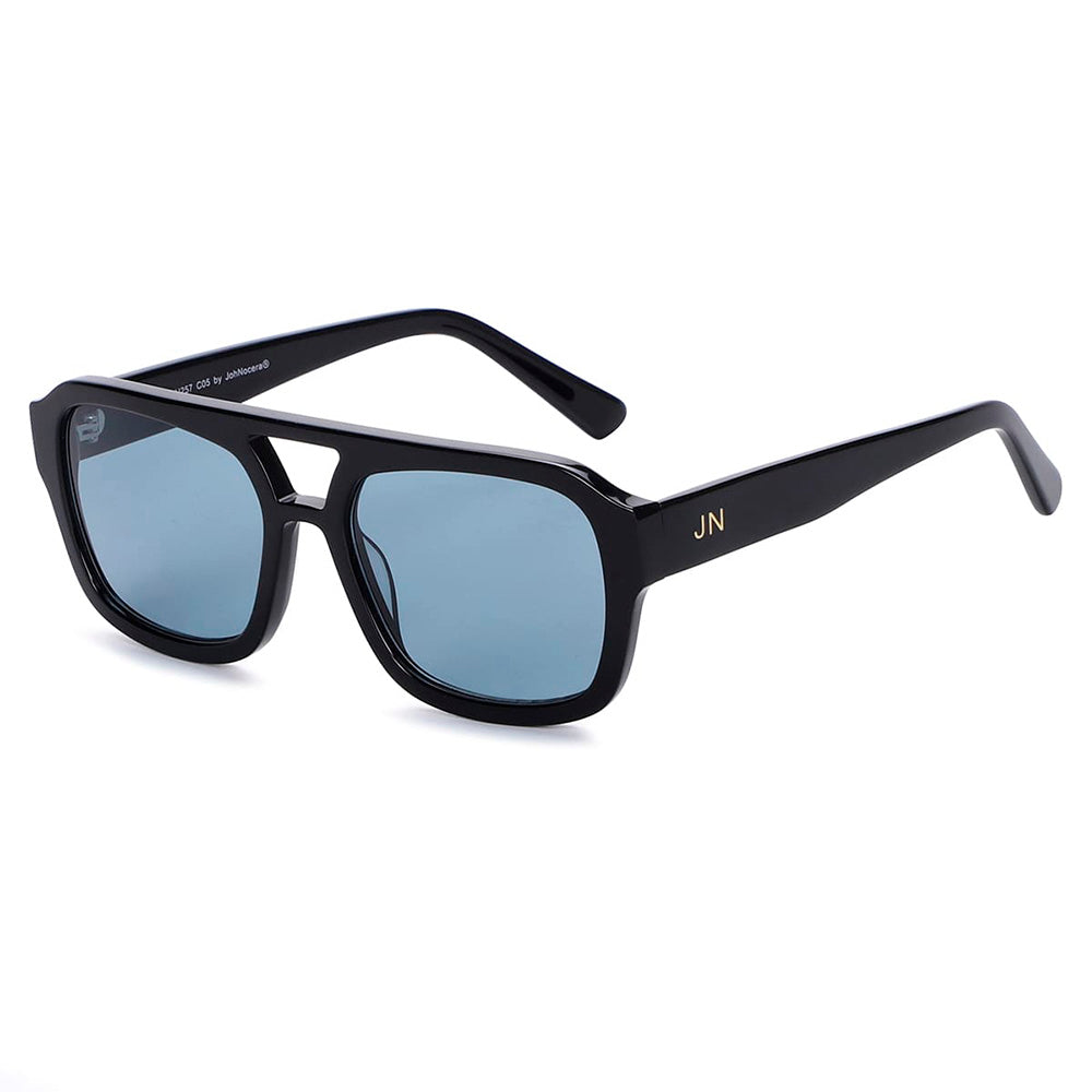 Schwarze Sonnenbrille mit bläulichen Gläsern⎪ Phil ⎪ JohNocera