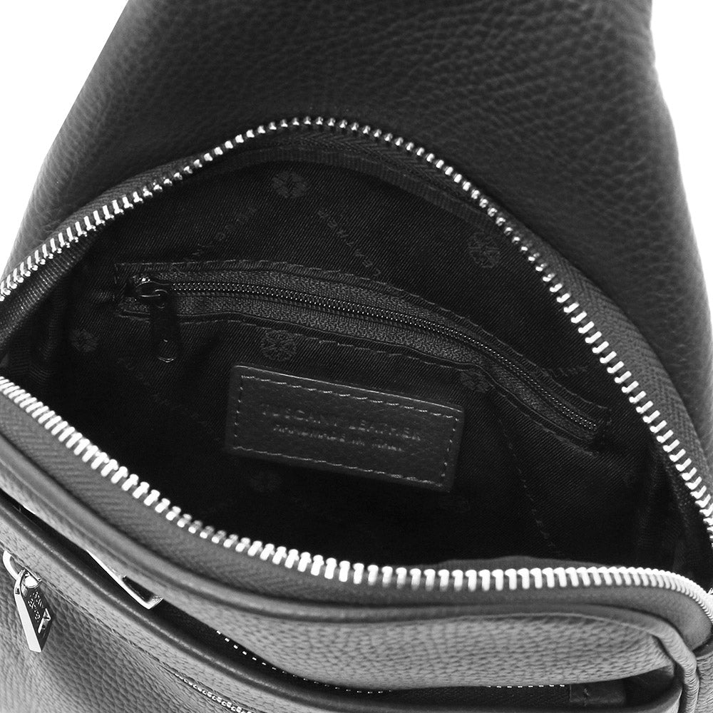Schwarze Crossbody-Ledertasche ⎪ Albert ⎪ Tuscany Leather