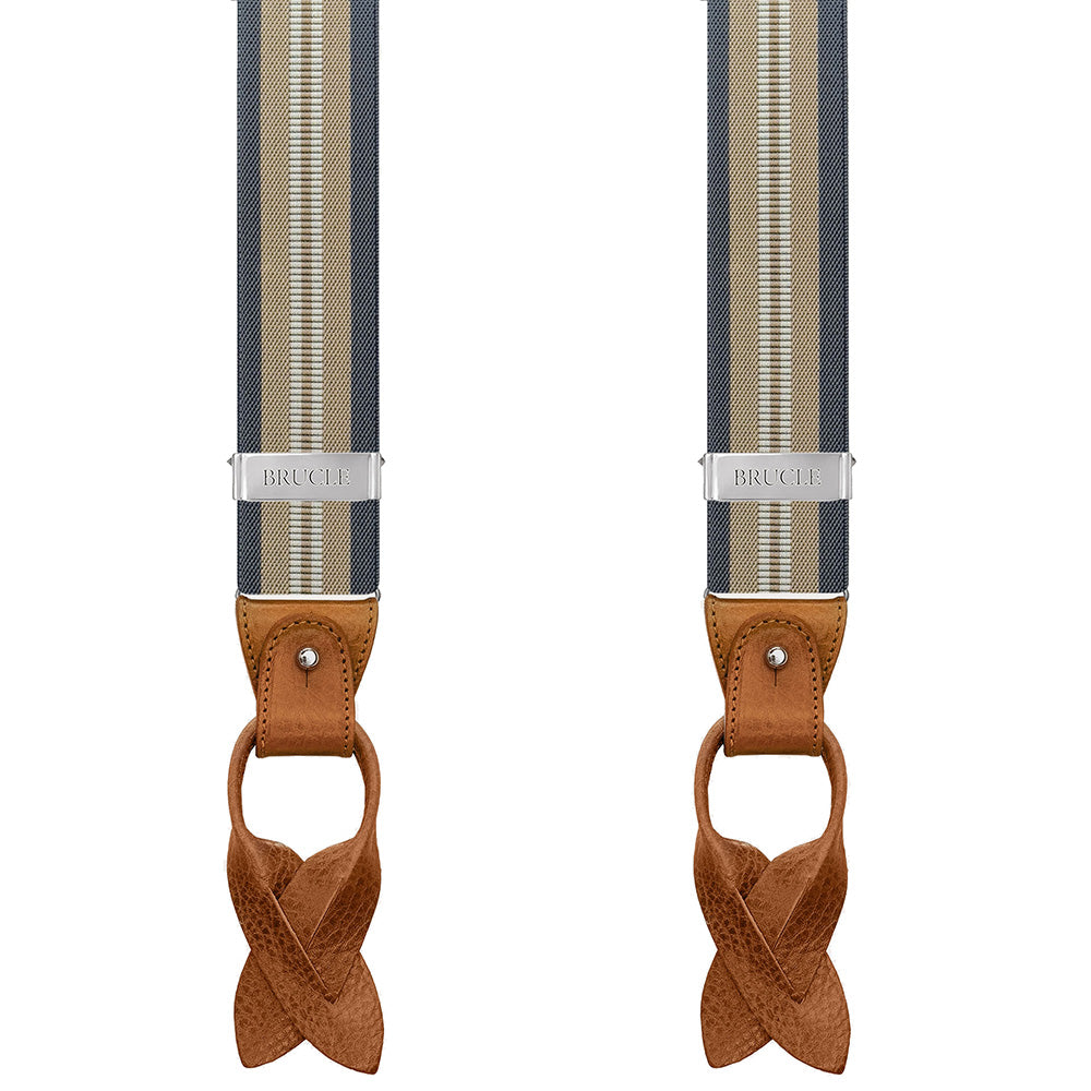 Brown striped suspenders⎪ Brucle
