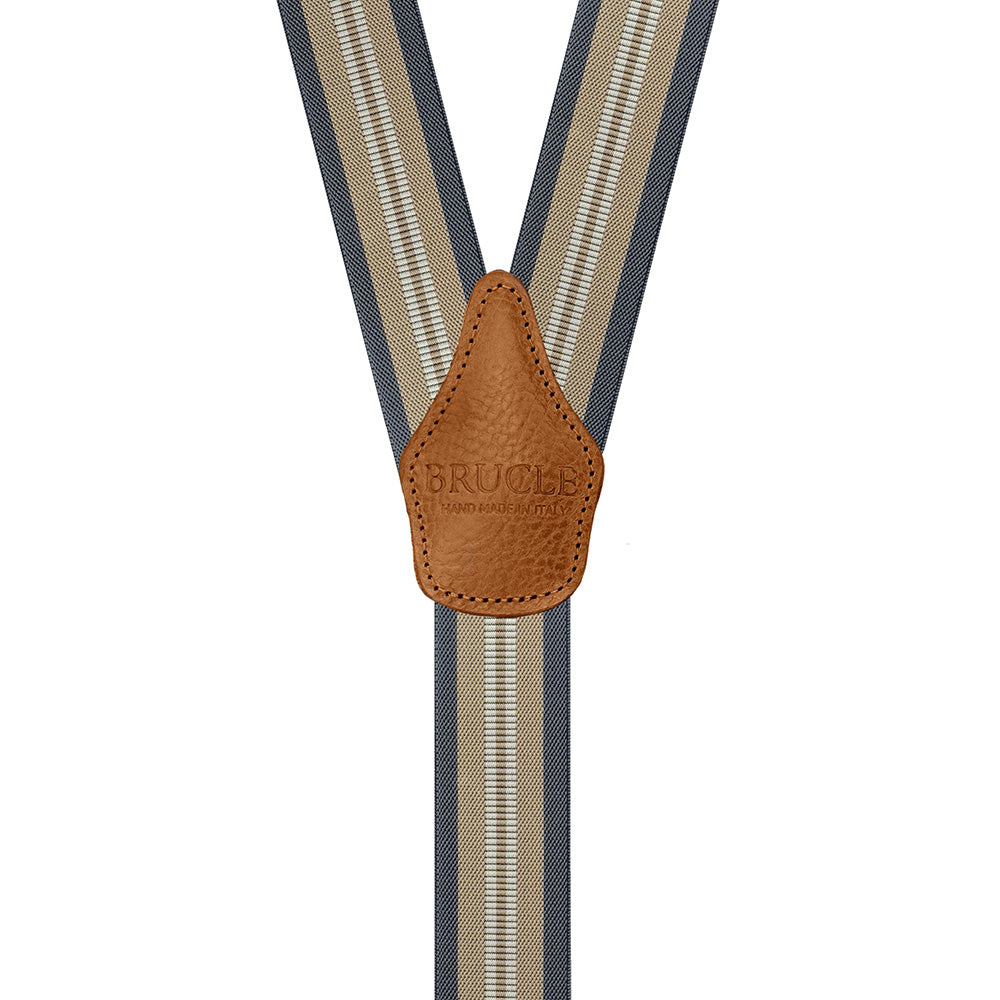 Brown striped suspenders⎪ Brucle