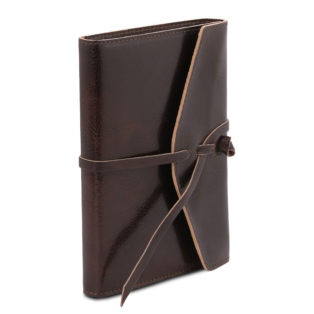Tummanruskea nahkainen muistivihko  ⎪ Tuscany Leather