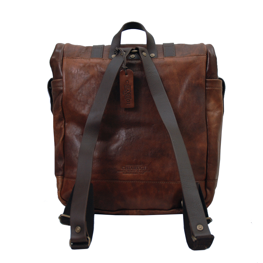 Großer brauner Lederrucksack⎪ Old Tuscany⎪ Chiarugi