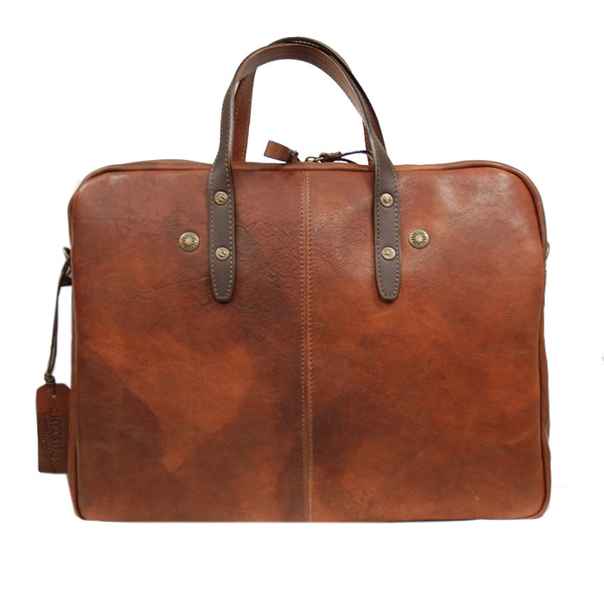 Braune Montieri Ledertasche 16" ⎪ Old Tuscany ⎪ Chiarugi