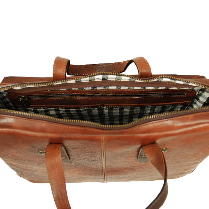 Braune Montieri Ledertasche 16" ⎪ Old Tuscany ⎪ Chiarugi