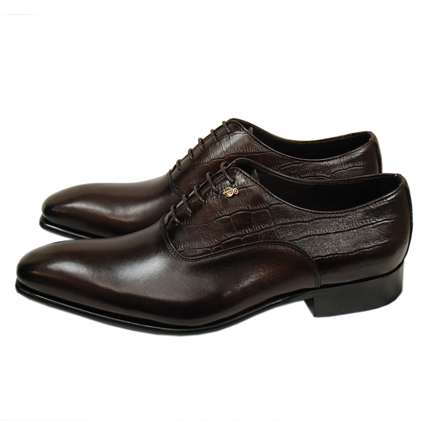 Dark brown leather shoe⎪Oxford⎪Cerruti Sergio