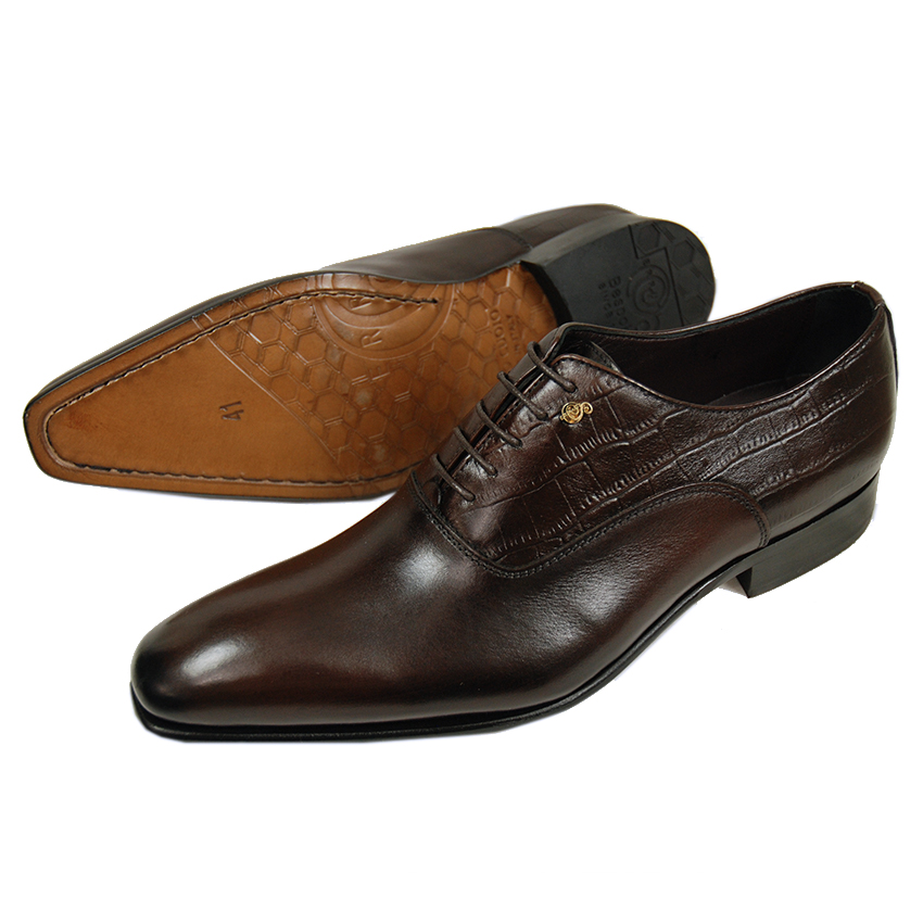 Dark brown leather shoe⎪Oxford⎪Cerruti Sergio