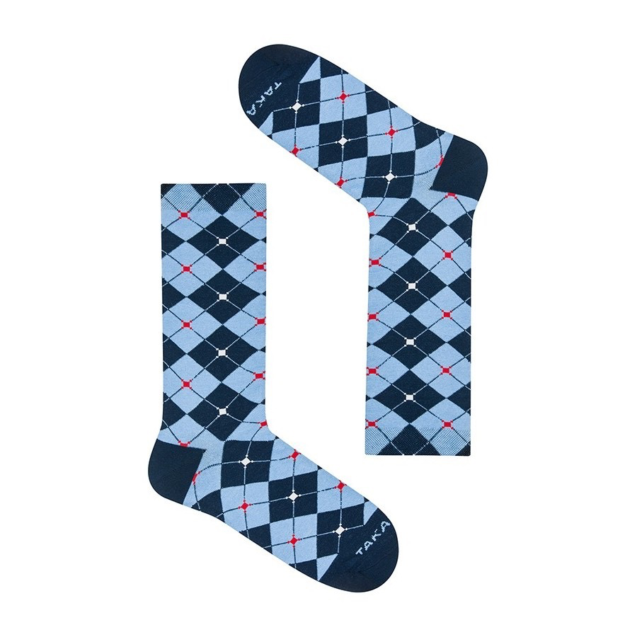 Kuviolliset siniset sukat 2M3⎪ Takapara