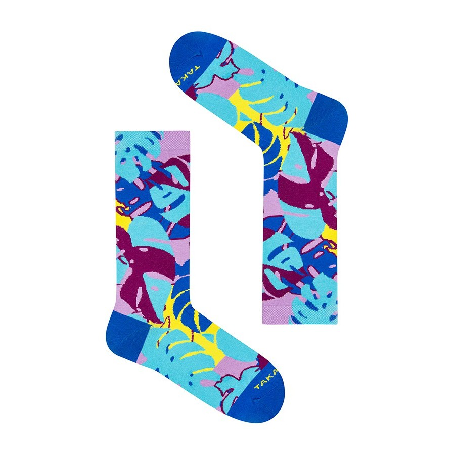 monstera socken Blaue Monstera-Socken U14M3 ⎪Takapara