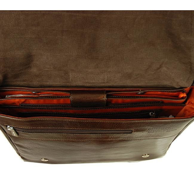 Iso tummanruskea messenger laukku⎪ Chiarugi