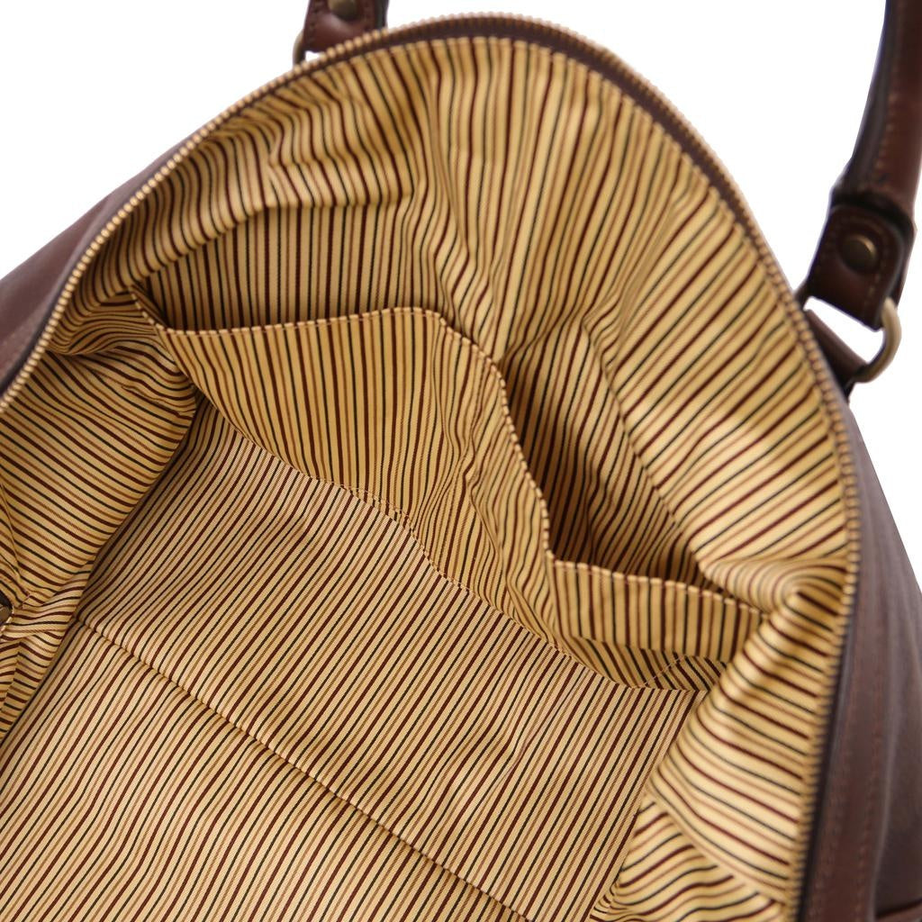 Dark brown large leather bag ⎪Oslo