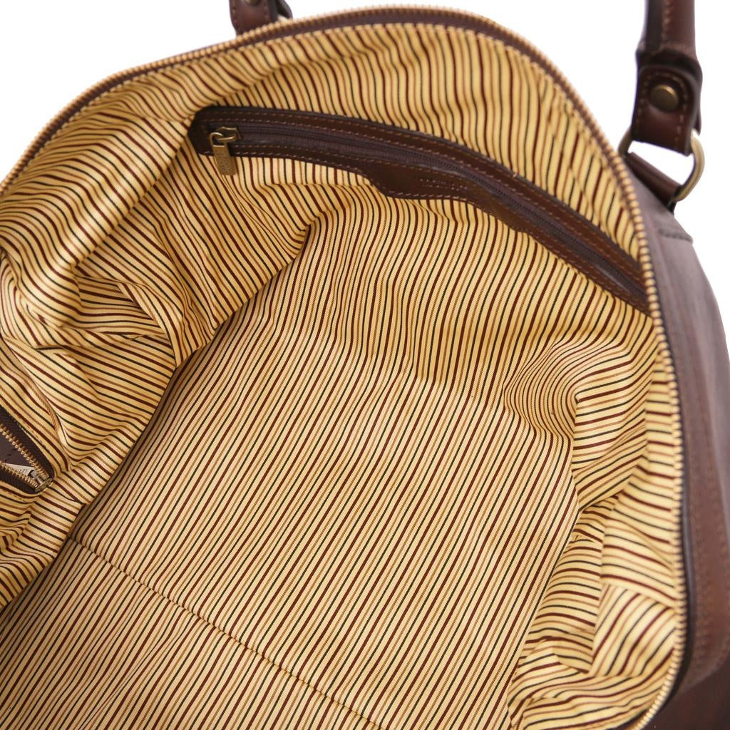 Dark brown large leather bag ⎪Oslo