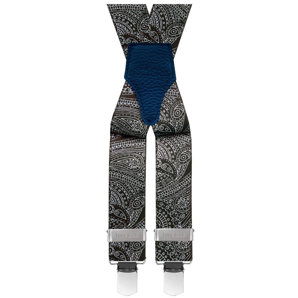 Ruskeat kuviolliset henkselit⎪ Paisley ⎪ Brucle