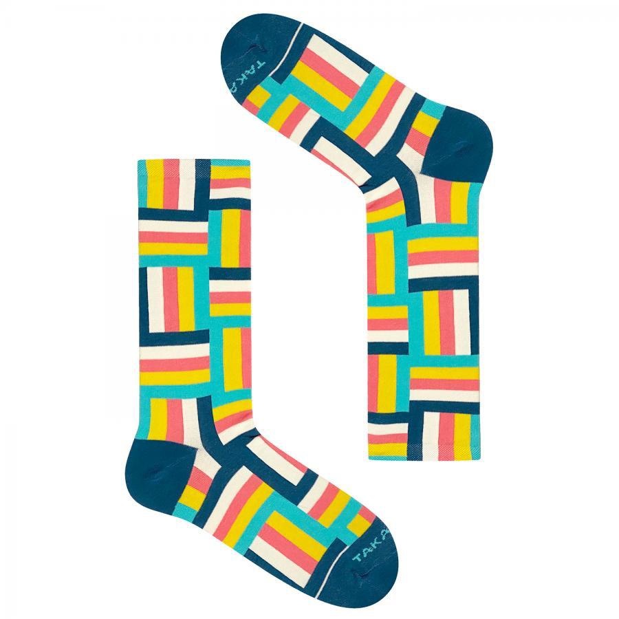 Mehrfarbige gemusterte Socken 12M4⎪ Takapara